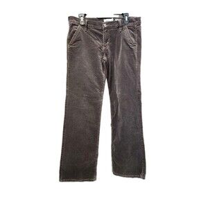 Old Navy Womens 10 Brown Pants Cotton Velvet Slash Pockets Bootcut Low Rise Y2K